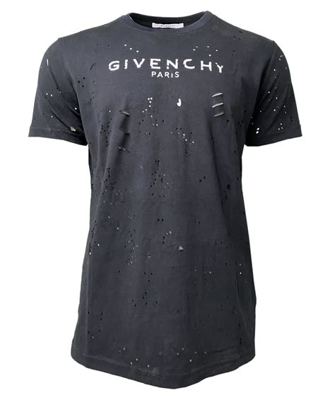 givenchy paris destroyed t-shirt black|Givenchy t shirt sale.